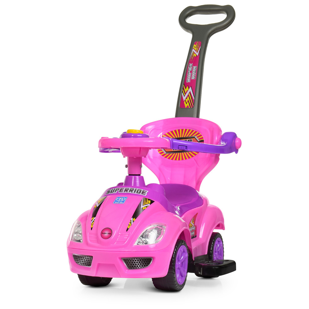 Толокар-дитяча каталка з батьківською ручкою BAMBI M 4205-8 рожевий