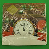 Новорічна паперова серветка (ЗЗХЗЗ, 20 шт.) LuxyНГ Святковий годинник (1 пачка), фото 2