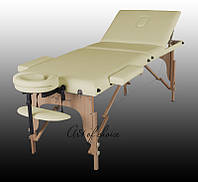 Складной массажный стол SOL деревянный трехсекционный, Стол массажный SOL