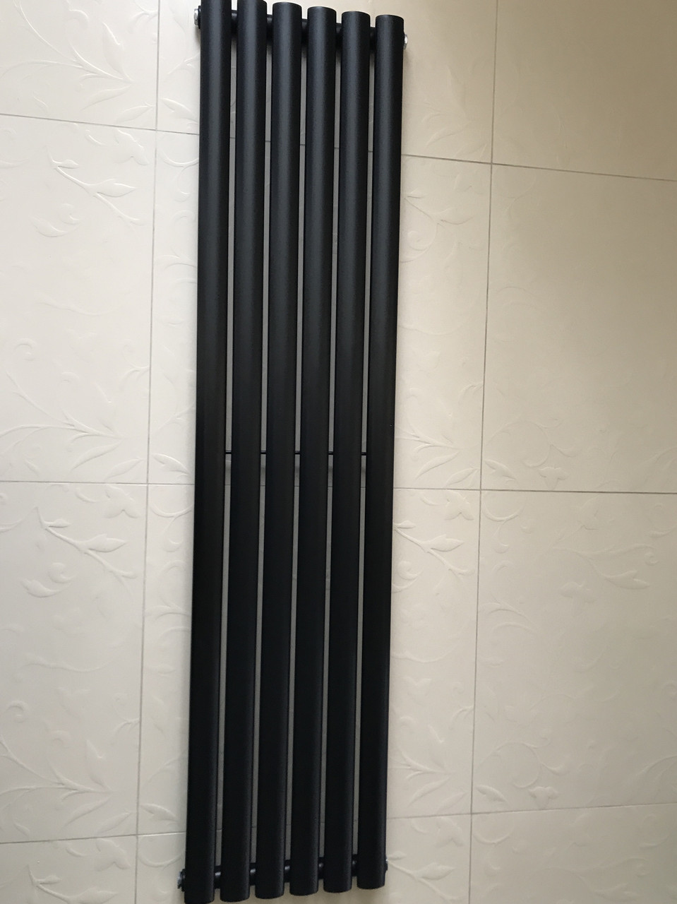 Радіатор дизайнерський вертикальний Rimini 6/1800 Чорний матовий 1800*354, фото 1