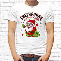 Чоловіча футболка з новорічним принтом "Снігуроньки, не проходьте повз!" Push IT