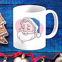 Белая кружка (чашка) с новогодним принтом Дедушка Мороз