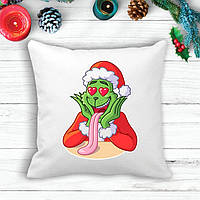 Подушка с новогодним принтом Гринч (The Grinch) Влюблен