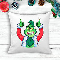 Подушка с новогодним принтом Гринч (The Grinch) "Удача"