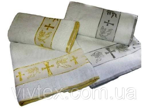 Рушник махровий крижма 70х140 Туреччина упаковка 6 шт.