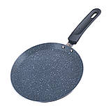 Сковорода млинна Kamille 22см з гранітним покриттям для індукції і газу KM-4205GR, фото 6