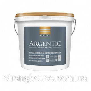 Kolorit Argentic 9 л Інноваційна антимікробна матова фарба Колорит Аргентик (База А)
