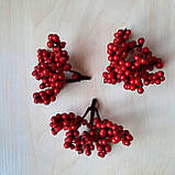 Маленька гілочка з червоними ягодами упаковка 25 шт.., фото 3