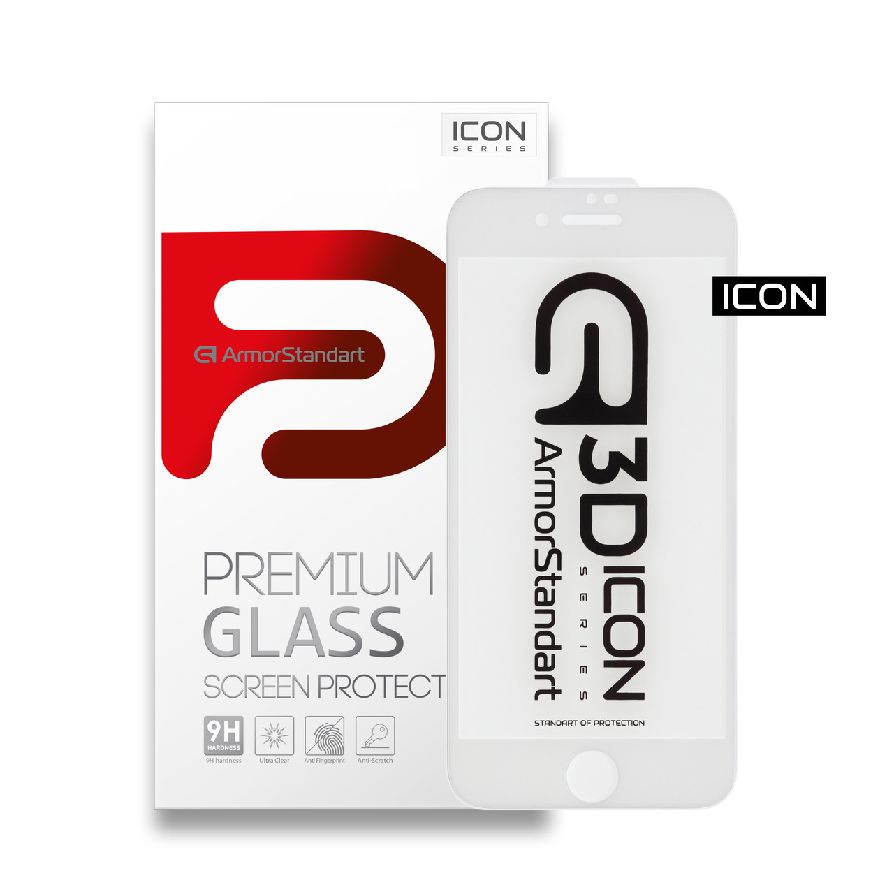 Захисне скло Armorstandart Icon 3D Full Glue для iPhone 8 7 Plus White (ARM55983-GI3D-WT)