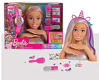 Нюанс упак! Barbie Deluxe Styling Head Барби манекен для причесок и маникюра блестящие волосы