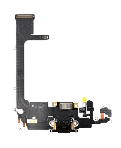 Шлейф (Flat cable) для iPhone 11 Pro Max з роз'ємом зарядки, мікрофоном (Чорний) Оригінал, фото 1