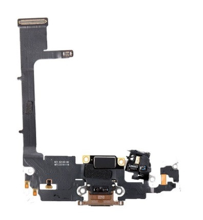 Шлейф (Flat cable) для iPhone 11 Pro Max з роз'ємом зарядки, мікрофоном (Золотий) Оригінал, фото 1