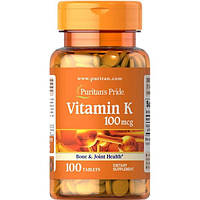 Vitamin K 100 мкг Puritans Pride (100 таблеток)