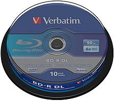 Verbatim BD-R DL 50 GB 6x Cake 10