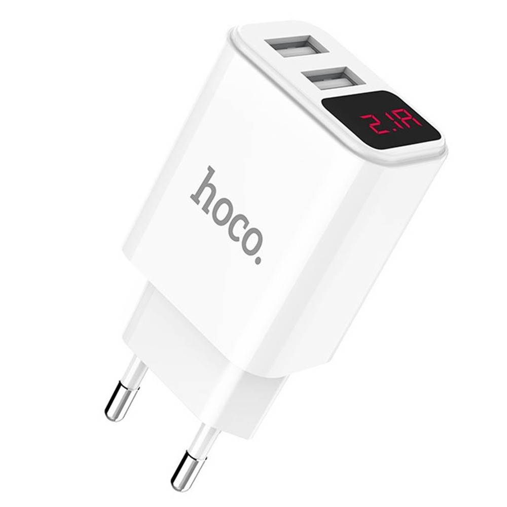 Мережевий Зарядний Пристрій v сдисплеем Hoco C63A 2USB Led