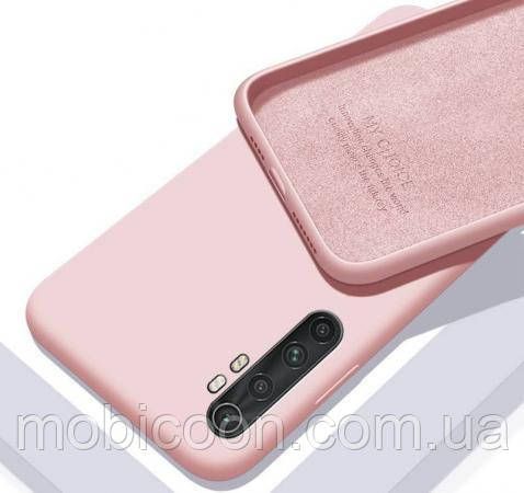 Чохол Silicone case full для Xiaomi Mi Note 10 Lite Pink Sand (сяоми мі нот 10 лайт)
