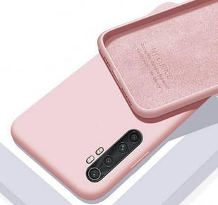 Чохол Silicone case full для Xiaomi Mi Note 10 Lite Pink Sand (сяоми мі нот 10 лайт)
