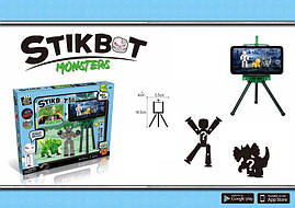 Анімаційна студія (1 осіб, 1 динозавр) Стикбот Монстр Stikbot Monsters JM-03R