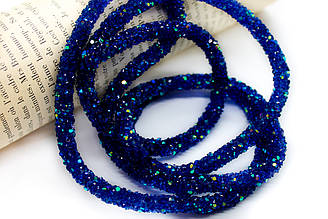 Стразовий шнур 6 мм 1 м Синій АВ_814AB