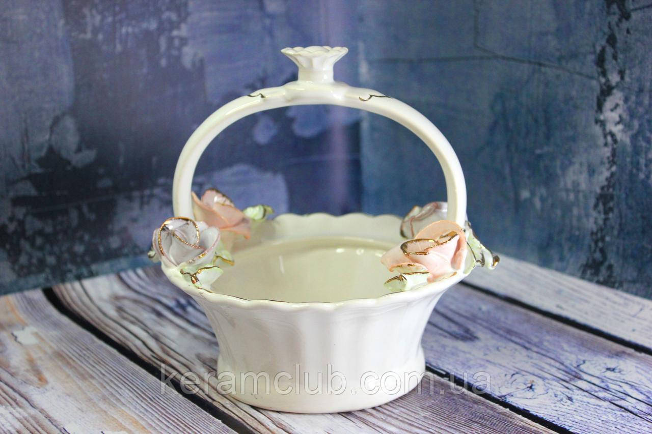 Цукерниця Керамклуб ЛяРен h 24 см біла