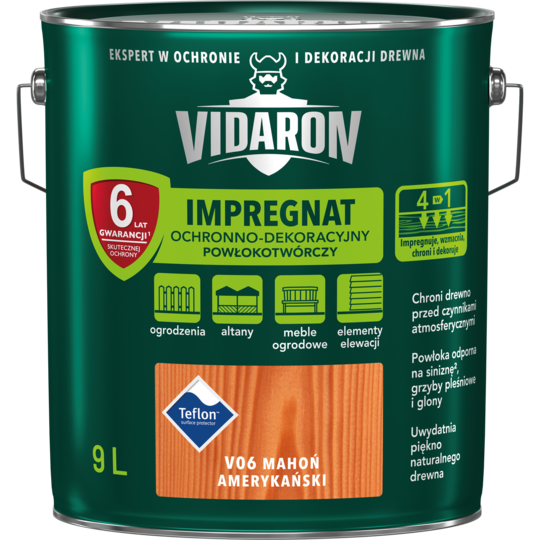 Імпрегнат для деревини 9л Vidaron V06 Червоне дерево американське