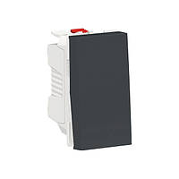 Вимикач 1кл кнопковий 1м антрацит Unica New Schneider Electric NU310654