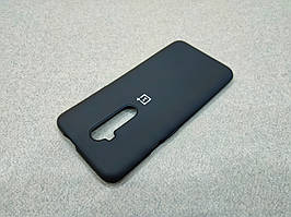 Чохол силіконовий софт тач із мікрофіброю для OnePlus 7T Pro чорний матовий бампер
