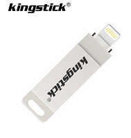 Флешка металлическая 32ГБ 2в1 USB-Lightning для Apple iPhone, iPad, iPod, компьютера Kingstick 32GB OTG
