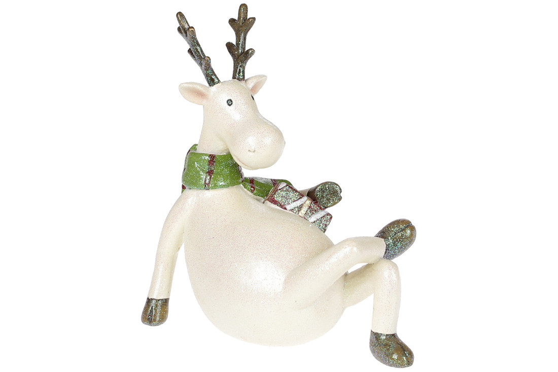 Декоративна статуетка Лось 17.7 см, колір — білий (838-248)