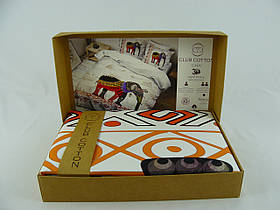 Постільний комплект 3D CLUB COTTON, ранфорс, двоспальний