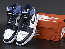 Чоловічі кросівки Air Jordan 1 Retro High Obsidian UNC White Blue 555088-140, фото 3