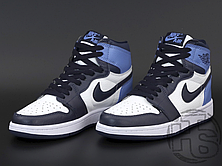 Чоловічі кросівки Air Jordan 1 Retro High Obsidian UNC White Blue 555088-140, фото 3