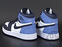 Чоловічі кросівки Air Jordan 1 Retro High Obsidian UNC White Blue 555088-140, фото 2