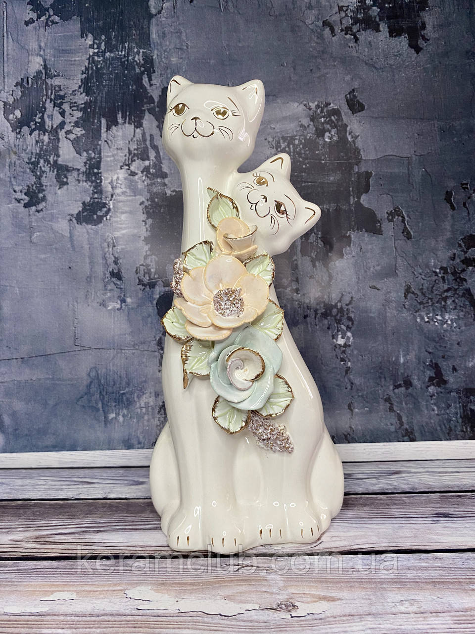 Статуетка Коти близнюки Керамклуб h 32 см, фото 1