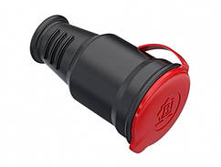 Розетка переносна силова каучукова з кришкою BEMIS 3P + N 380-415В 25А IP54,BK1-2504-4314