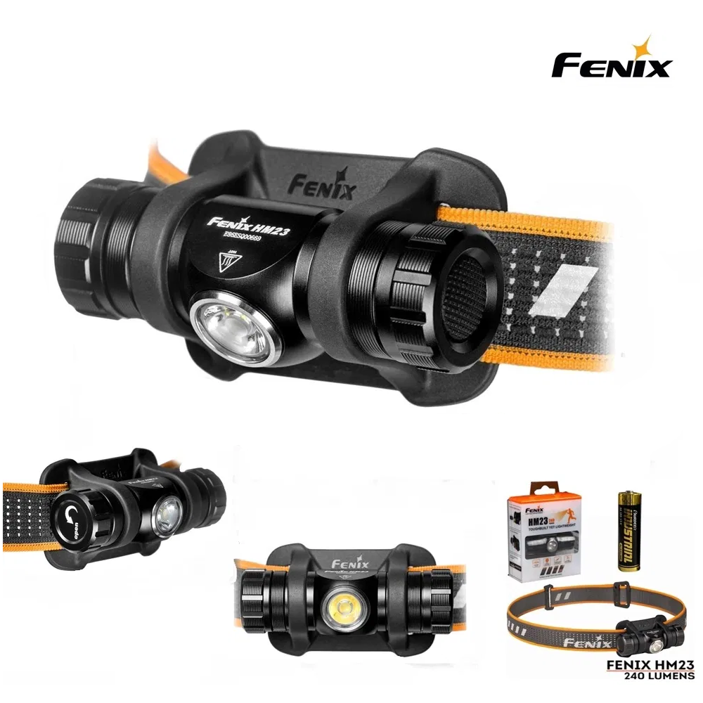 Налобний ліхтар Fenix HM23 240LM компактний
