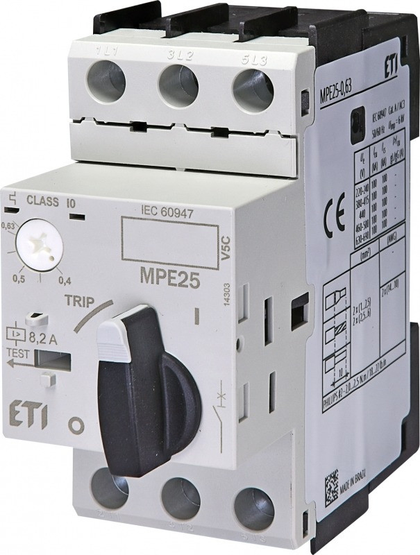 Автоматичний вимикач захисту двигунів ETI MPE 25-20
