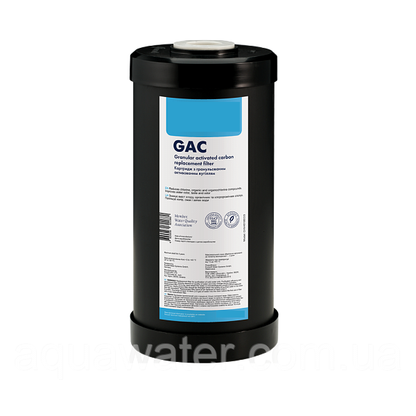 Картридж із гранульованим активованим вугіллям Aqua Water 4,5"х10"