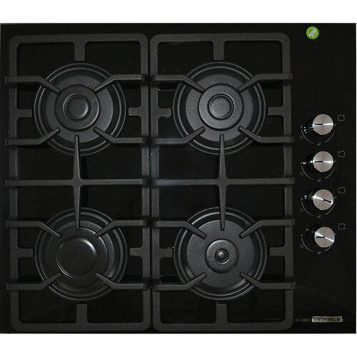 Газова варильна поверхня GPG 3211 BF Grunhelm (4 конфорки, скло, газ-контроль), фото 1