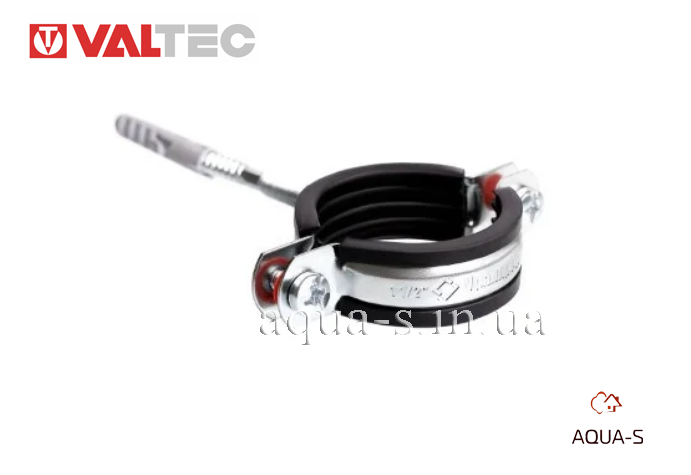 Хомут для труб Valtec D 3/4" (25-29 мм) у повному комплекті (сталь/EPDM) VT.833, фото 1