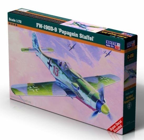 FW-190 D-9 PAPAGEIN STAFFEL. Модель літака для збирання в масштабі 1/72. MISTER CRAFT C-08