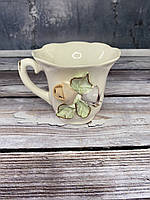 Чашка керамічна Тюльпан h 8 см із м'якої порцеляни