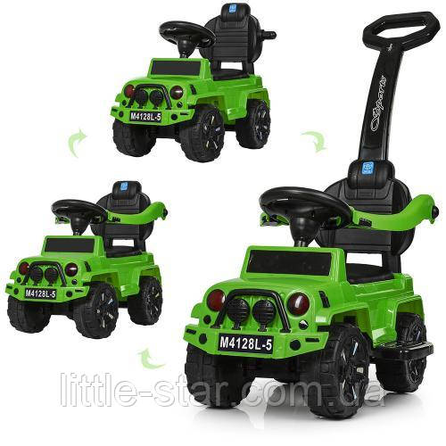 Дитяча каталка толокар Bambi M 4128L-5 Jeep, зелений