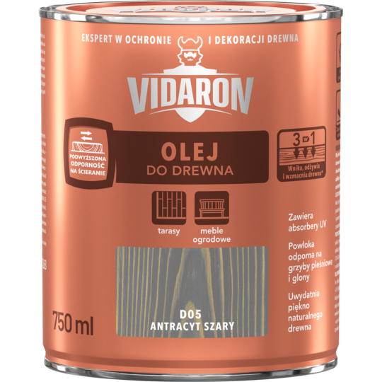Олія для терас Vidaron СІРИЙ АНТРАЦИТ D05 0.75 л