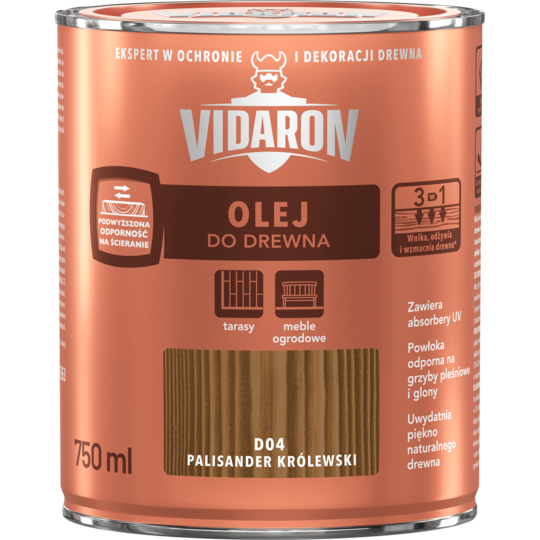 Олія по дереву Vidaron 0.75 л ПАЛІСАНДР КОРОЛІВСЬКИЙ D04