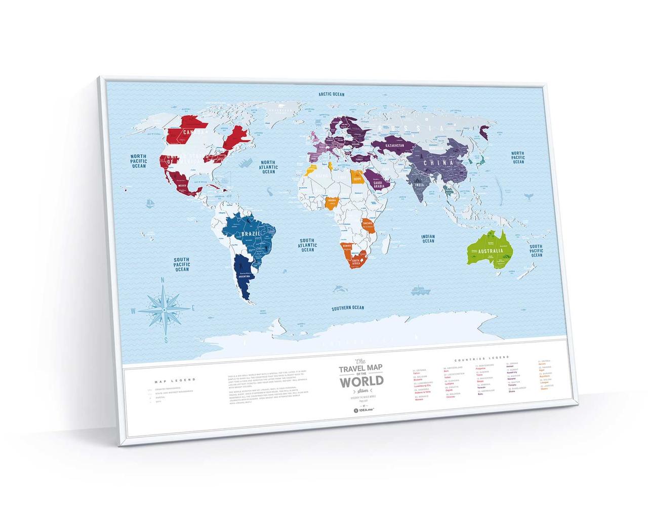 Скретч Карта Мира Travel Map® Silver World - фото 3 - id-p1257409181