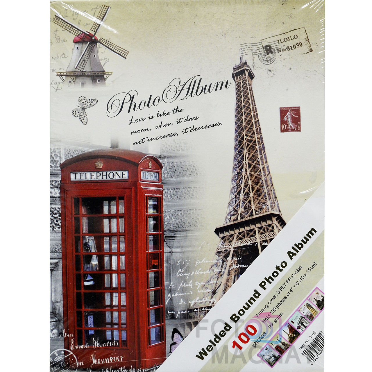 Фотоальбом "Paris - переговорная" 100/10Х15см. (альбом для фотографий) - фото 1 - id-p1257421914