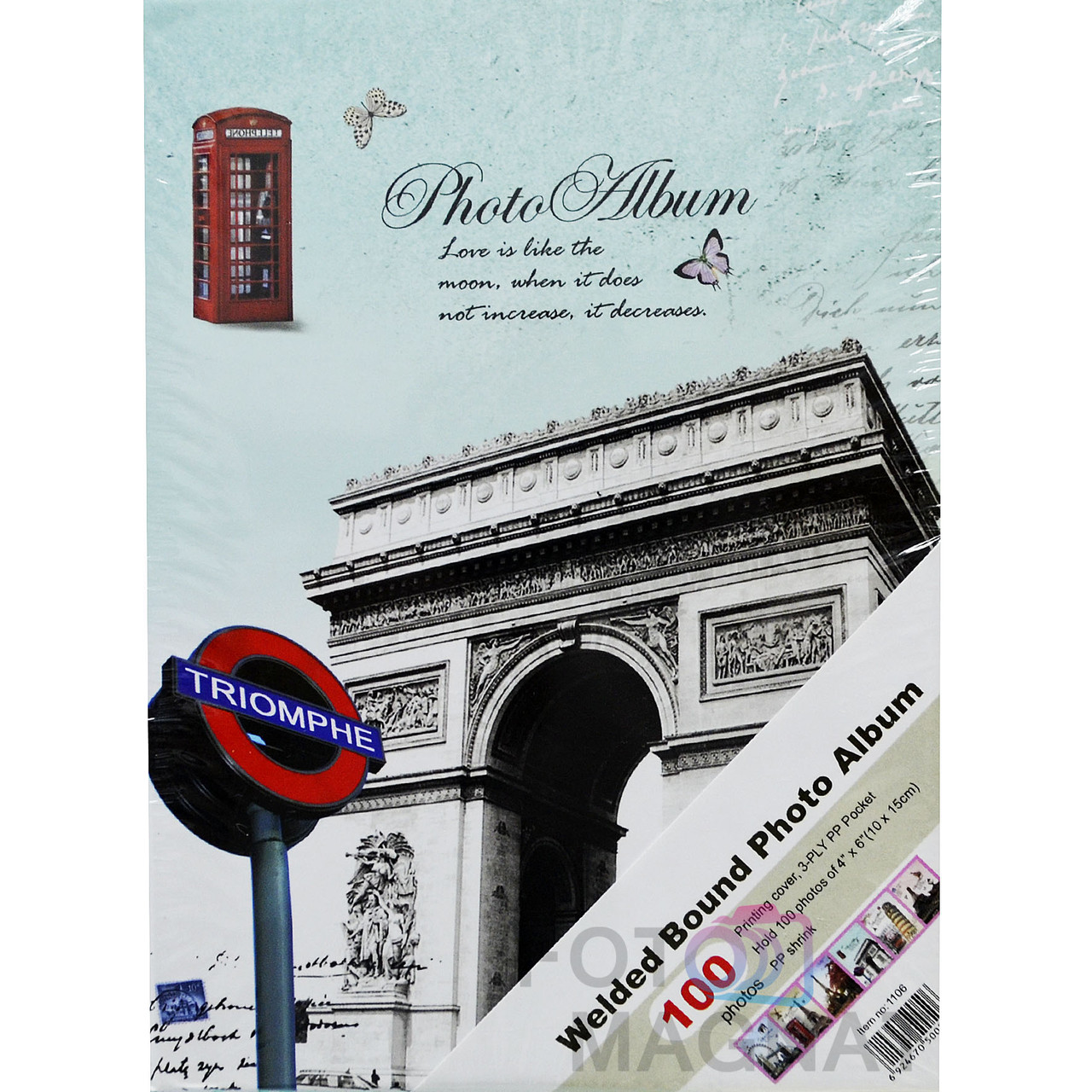 Фотоальбом "Paris" (альбом для фотографій) 100/10Х15см