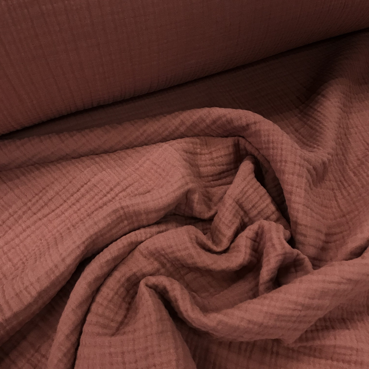 Тканина муслін жатий чотиришаровий, темна-пудра (шир. 1,3м), фото 1