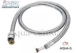 Шланг кухонний ISA DN 1/2"xM15мм. (1,2 м.) хром подвійне обплетення (Італія) 61800